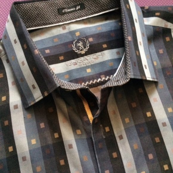 BUGATCHI UOMO Men's Classic Fit Long Sleeve Button Down - Picture 3 of 8